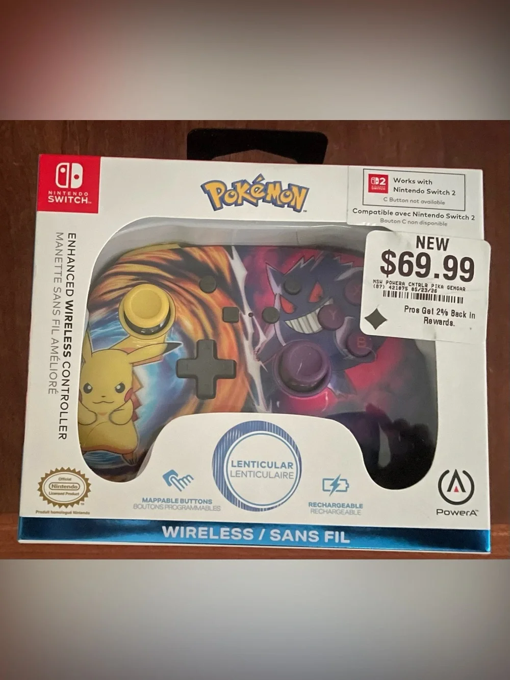 Pikachu Vs. Gengar Enhanced Wireless Controller-Nintendo Switch